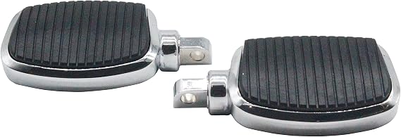 YHMOTO Motorcycle Mini Board Rider Floorboards Passenger Footpegs with Anti-Slip Rubber Universal for Harley Davidson Touring Street Glide Road King Electra Sportster Dyna Softail (Chrome)