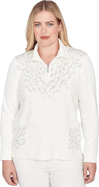 Metallic Studded Animal Pattern Knit Top