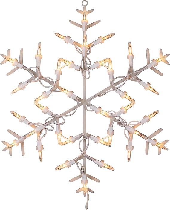 Northlight Lighted Snowflake Christmas Window Decoration - 13.5"