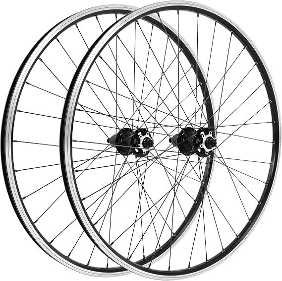 Mountain Bike Wheelset, 29 Inch High Strength Aluminum Alloy Rim Disc Brake MTB Wheelset, Aluminum Alloy Rim Quick Release Front Rear Flat Spokes MTB Wheelset, Fit 7-12 Speed Cassette