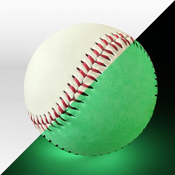 2 Pack Glow in The Dark Baseball Light up Glow Balls for Playing Catch and Hit Games at Night Official Size Gift for Teenagers and Adults, and Baseball Fans Outdoor