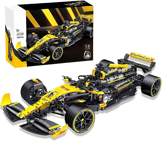 Technik F1 RS20 Racing Car Building Blocs Set – 1650PCS 1:8 Supercar Bricks Kit for Adults, Display Model, Home Office Decor, DIY Engineering Gift for F1 Fans and Boy Man