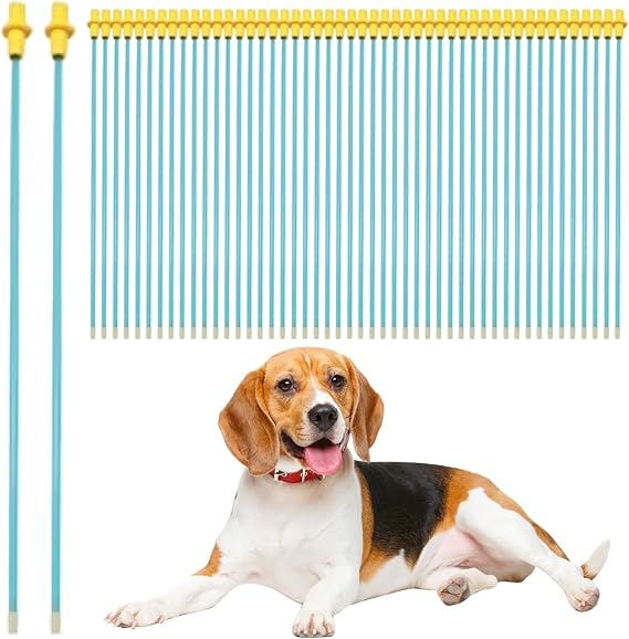 Catheter Tube for Dog Insemination 50Pcs Disposable Artificial Insemination Kit for Dogs Round Head Flexible 12" Dog Breeding Supplies for Small and Medium-Sized Dogs