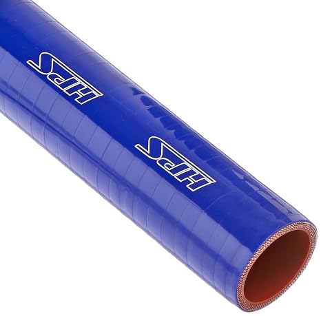HPS HTST-150-BLUE Silicone High Temperature 4-ply Reinforced Tube Coupler Hose, 80 PSI Maximum Pressure, 12" Length, 1-1/2" ID, Blue
