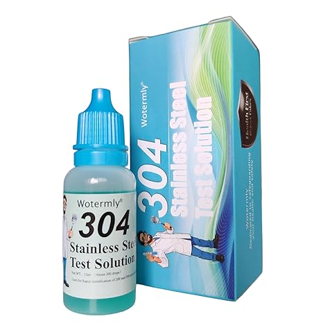 304 Stainless Steel Test Solution Instant Identification Reagent for Food-Grade vs. Industrial-Grade Steel Rapid 2-Minute Colorimetric Test for Cookware, Cutlery, and Industrial Use