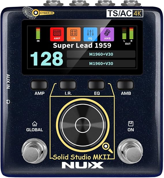 NUX Solid Studio MKII Preamp, Power Amp Simulator, IR Loader, Authentic Tube-Amp Feel,True Stereo Cabinet, Ultra-Low Latency, Full I/O & Output Flexibility,Built-in Effects & Custom Routing