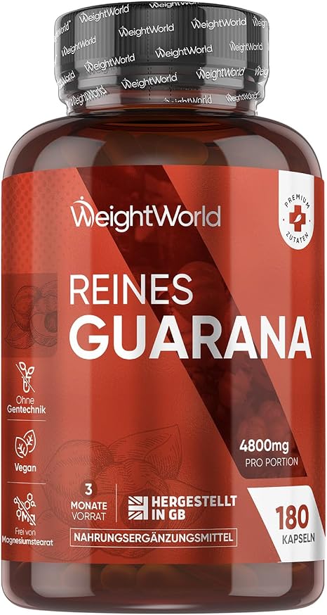 WeightWorld Guarana Capsules - 4800 mg Guarana Powder per Serving