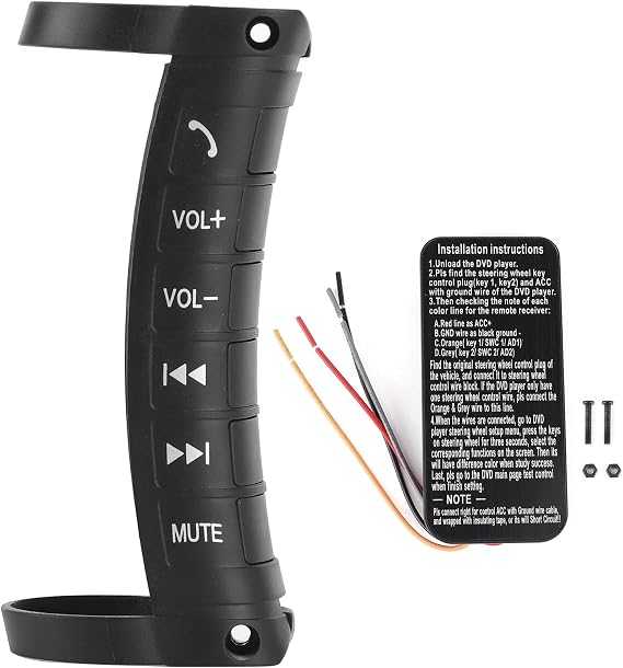 Atyhao Remote Control Steering Wheel Button ABS+PU Steering Wheel Controller for Android System Car Navigation Car Audio