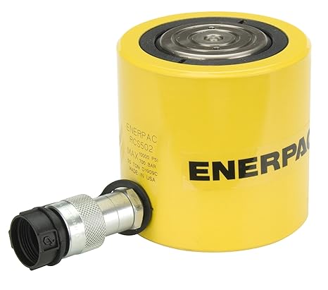 Enerpac RCS-502 Single-Acting Aluminum Hydraulic Cylinder with 50-Ton Capacity, Single Air Port, 2.38" Stroke