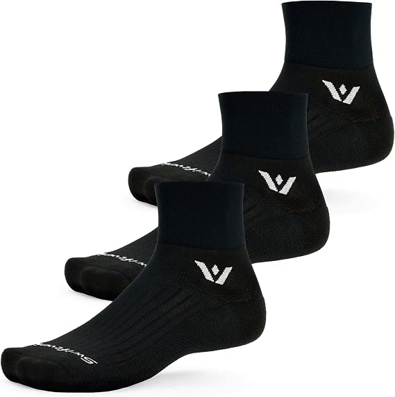 Swiftwick ASPIRE Quarter Crew Socks, Running & Cycling, Men & Women