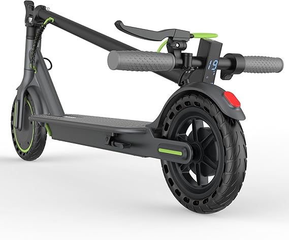 Roinside Electric Scooter - 8.5"/10''Solid Tires, 350W/500W Motor, Up to 19/22MPH& 16/21/23Miles Long-Range Portable Commuting Scooter for Adults with Double Braking System, App