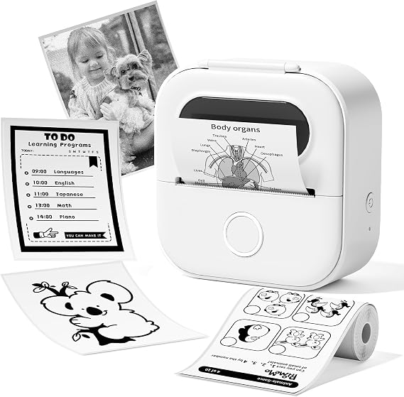 Mini Sticker Printer, Sticker Maker Machine for DIY Journal, Study Notes