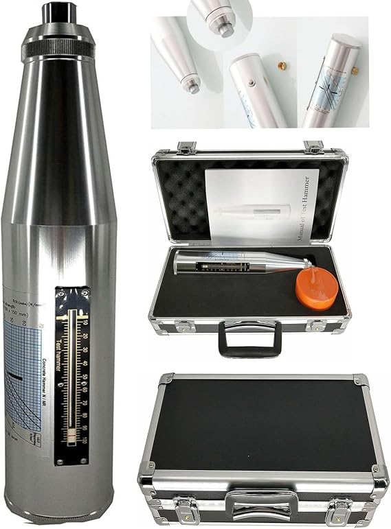 Concrete Rebound Hammer Tester Resiliometer Tester Schmidt Rebound Hammer 10 to 60Mpa