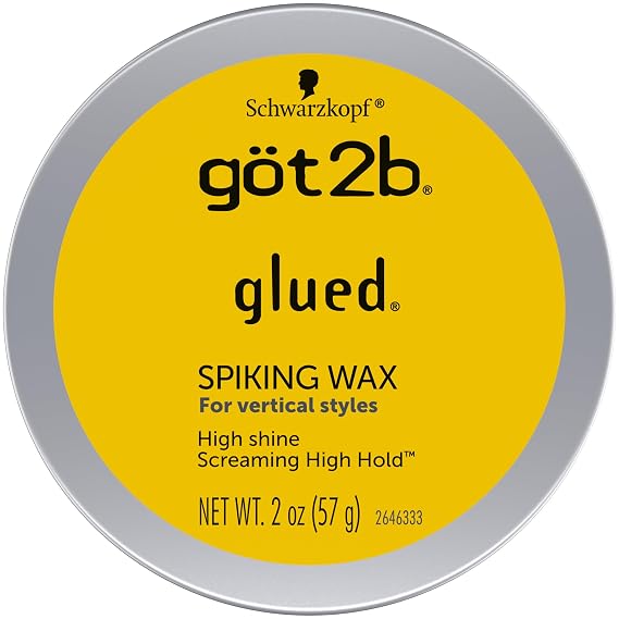 got2b Glued Spiking Hair Wax, 2 Fl Oz, High Shine and Hold, Sculpting Hair Pomade for Men and Women for Spiky & Edgy Looks, Lightweight, Washes Out Easily, Suitable for Short to Medium Hair