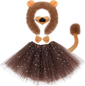 Mototo Animal Costume Accessories Set Includes Ear Headband Nose Bow Tie Fancy Dress Cosplay for Halloween Cartoon Drama