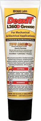 CAIG Laboratories, DeoxIT L260-DQ8, Lithium Grease with CleanerDeoxidizer, Quartz Particles, 226g Squeeze Tube, Pack of 1