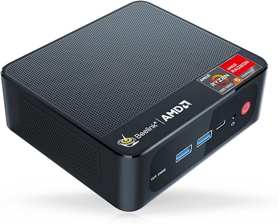 Beelink SER Mini PC, Supports HDMI LAN, WiFi, BT, USB