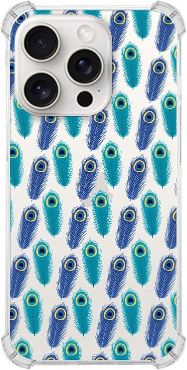PrintiFy Apple iPhone 15 Pro Max Uyumlu Nazar Boncuğu 4 Baskılı Şeffaf Köşe Korumalı Antişok Kılıf