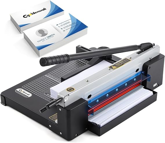 CGOLDENWALL Industrial Paper Cutter with Red Line Positioning