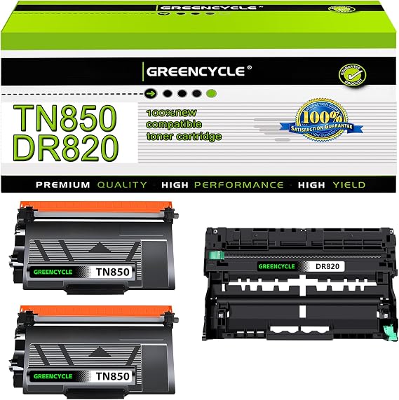 TN850 Toner & DR820 Drum Unit Set for Brother TN820 DR-820 3 Pack
