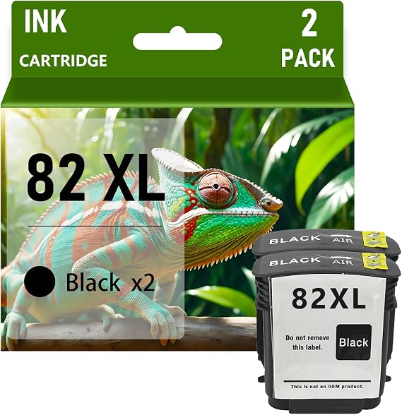 82XL 82 XL High Yield Ink Cartridge Combo Pack for HP Designjet 500 500PS | Designjet 800 800PS Designjet 815mfp Designjet 820mfp Printers,Combination Pack Printers,Black2