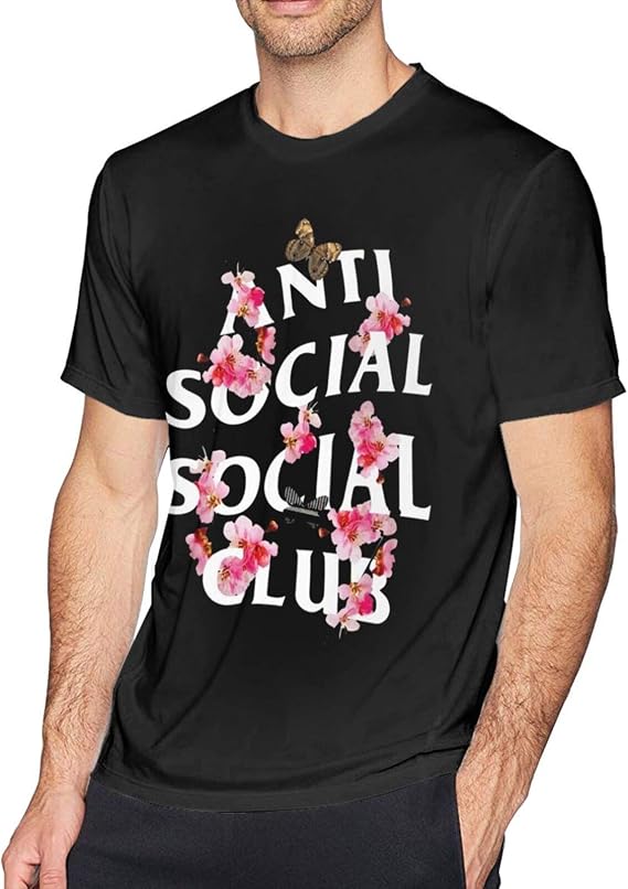 Anti Social Social Club Men's Short-Sleeved T-Shirt T.Fashion Medium Black