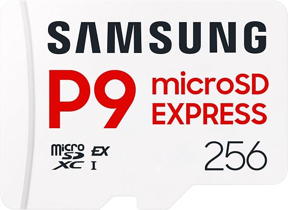 Samsung P9 Express microSD 256 GB, High-Speed Gaming Memory Card for Nintendo Switch 2, 800 MB/s Read, For 4K UHD Video, Consoles and Cameras, MB-MK256T/WW