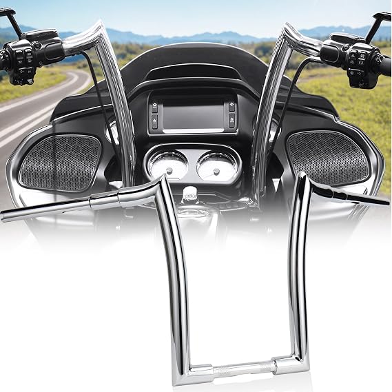 Chrome 1.5 SUPER FAT 12 Rise Handlebar for Harley 1996-2013 Road Glide & 1995-Later Road King & Some Softail Dyna Models