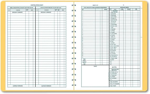 Dome 612 Bookkeeping Record, Tan Vinyl Cover, 128 Pages, 8 1/2 x 11 Pages - 3 Pack