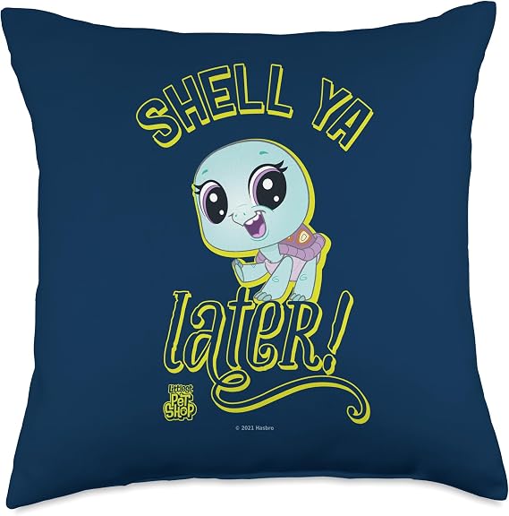Littlest Pet Shop Shell Ya Later Turtle! Throw Pillow