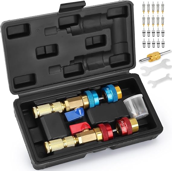 WADEO AC Valve Core Removal Tool, R134a R1234yf Valve Core Removal Tool