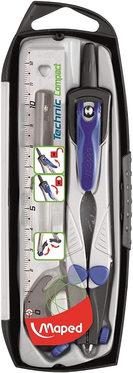 Maped Technic Compact Compass Case (4 Pieces)