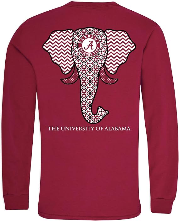 Southern Couture Alabama Crimson Tide Elephant Women's Classic Fit Long Sleeve T-Shirt