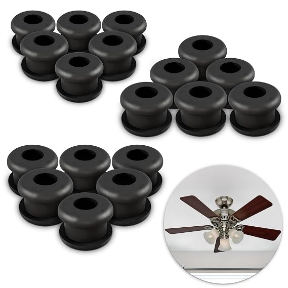 1/2 Inch Rubber Grommet Kit for Hunter Ceiling Fan Blades, Set of 18