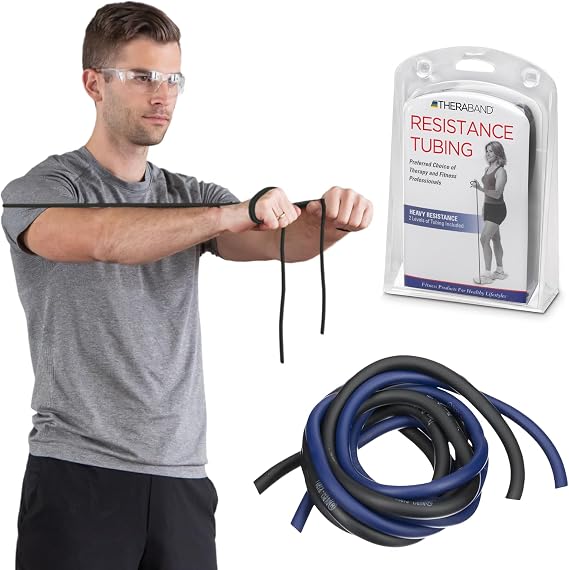 THERABAND Resistance Tubes, Band, Exercise, Set