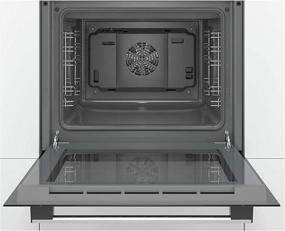 Bosch Serie 2 HHF113BR0B Stainless Steel Single Electric Oven with A Energy Efficiency, 66 Litre Capacity, Electronic Clock Timer And Enamel Interior [Energy Class A]