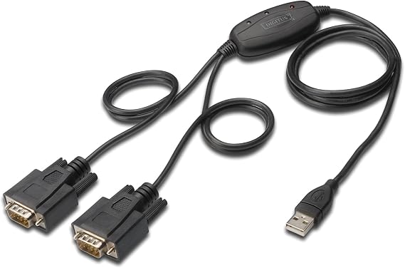 Digitus USB to serial adapter, 2xRS232 Cable USB 2.0