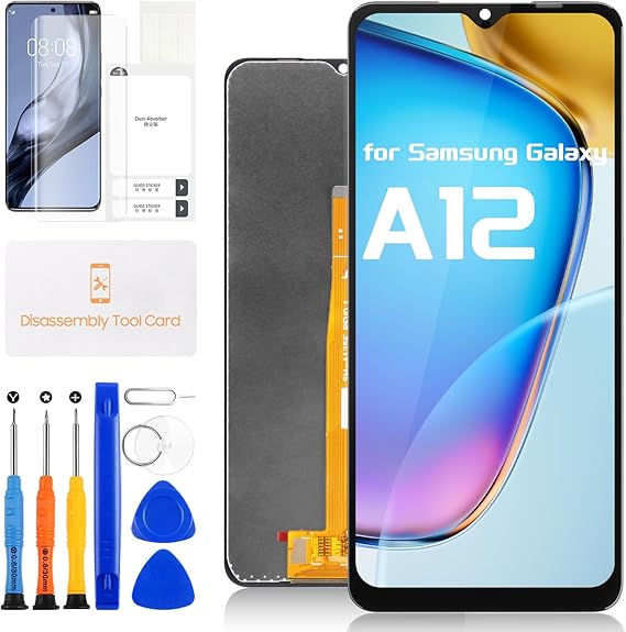 Screen Replacement for Samsung Galaxy A12 LCD Display for Samsung Galaxy A12 Digitizer for SM-A125U SM A125F/DS SM-A125M/DS Touch Screen Assembly with Kits