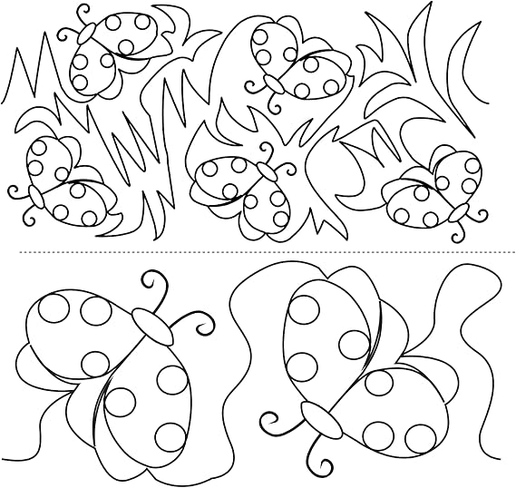 Ladybug Dance Pantograph Pattern