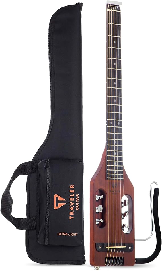 Traveler Guitar Ultra-Light Acoustic Acoustic-Electric Guitar, Antique Brown