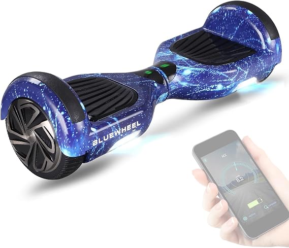 Bluewheel HX310s 6.5 Inch Premium Hoverboard - Electric Board with LED Bluetooth Speaker Strong Dual Motor HX Hoverboard App Compatible Ideal for Children and Adults German Quality Brand