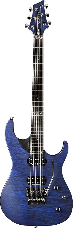 Washburn PXM10FRQTBLM-D Parallaxe PXM Double Cutaway Electric Guitar, Quilt Transparent Blue