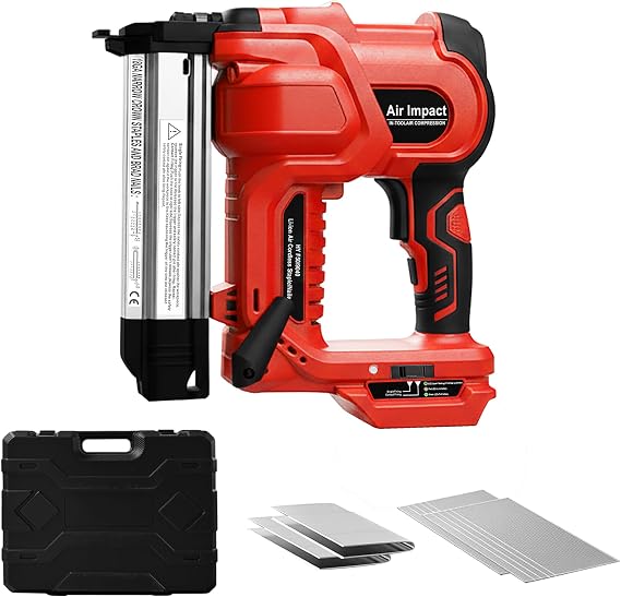 18GA Cordless Nail Gun and Stapler, 2-in-1 Brad Nailer, No Battery
