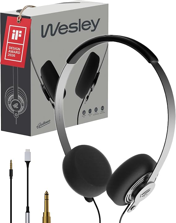 Gadhouse Wesley Retro Headphones Wired with USB-C & 3.5mm Connectivity