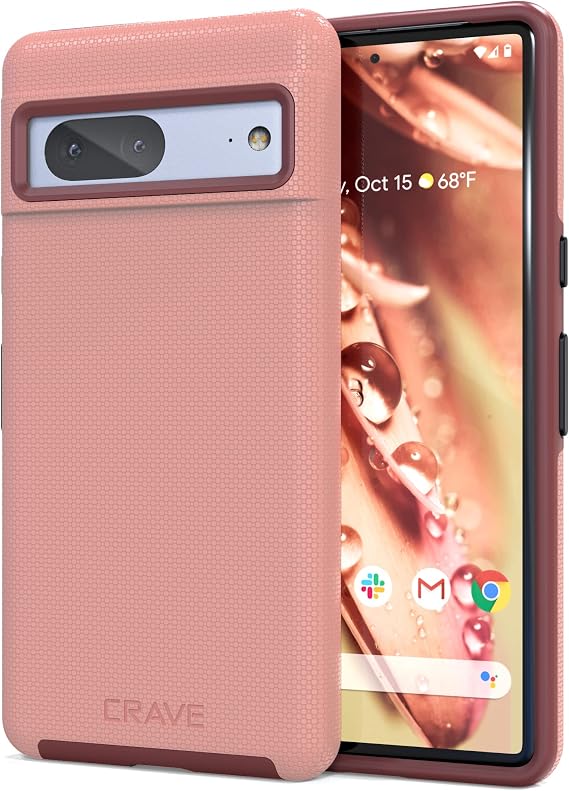 Crave Dual Guard for Google Pixel 7 Case, Shockproof Protection Dual Layer Case for Google Pixel 7 - Blush