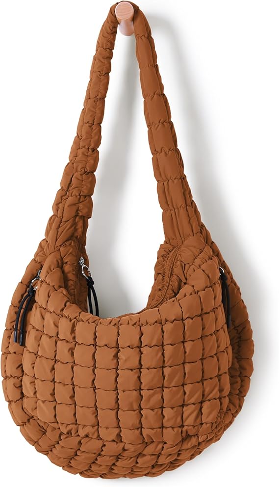 ODODOS Quilted Carryall Tote Bag for Women Crossbody Hobo Lightweight Padding Shoulder Bag