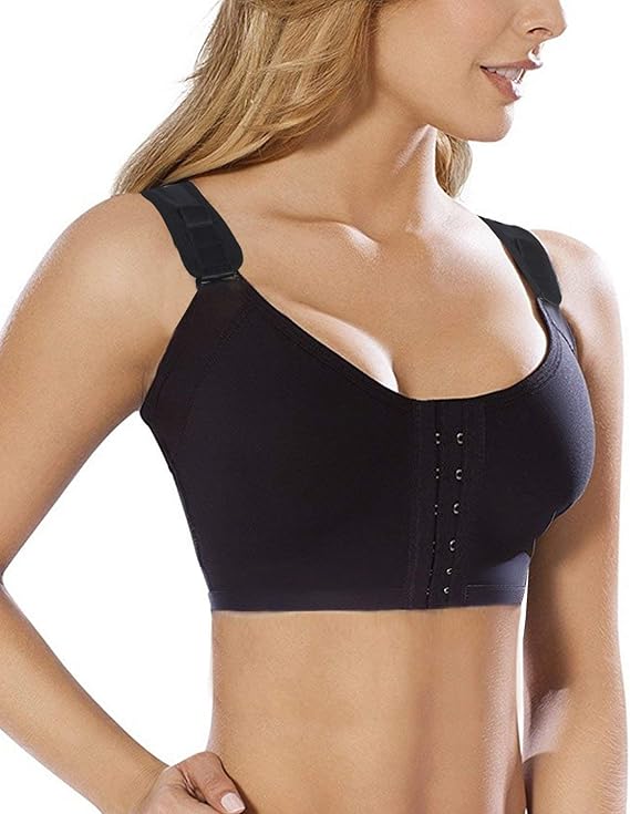 SHAPERX Womens Post-Surgery Front Closure Brassiere Sports Bra