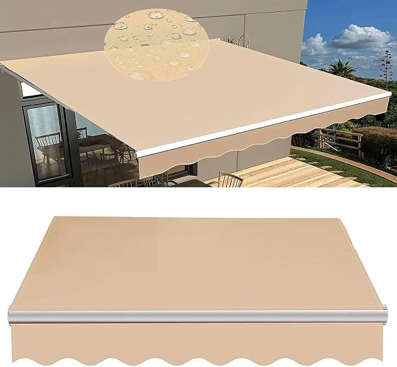 Retractable Patio Awning Replacement Fabric Various size options (Without Frame) Waterproof Shade Sun Shade Awning Cover Outdoor Patio Canopy Sunsetter Deck Awnings Polyester ( Color : L X W , Size :