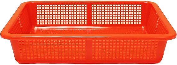 Thunder Group 14.25" x 11.25" plastic square colanders,  in each