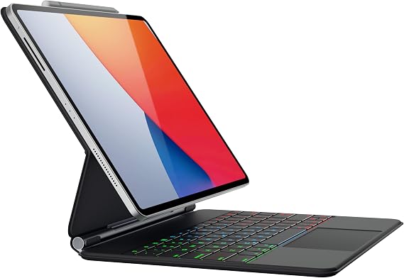 doqo Magic Keyboard Case for iPad Air 13 & iPad Pro 12.9" with Trackpad | Floating Magnetic Design, Laptop-Style Typing, Precision Trackpad, Backlit Keyboard for iPad Air 13 M4/M3/M2,Pro 12.9 6th-3rd